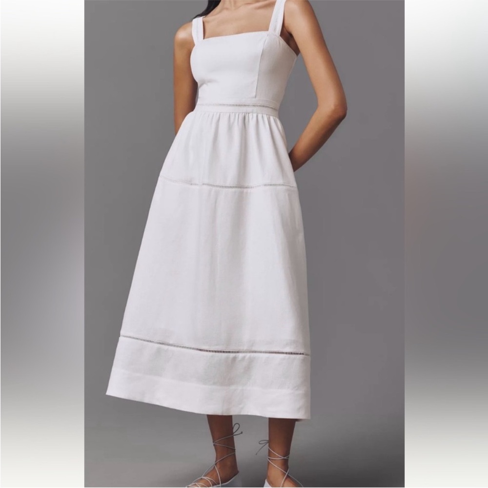 Reformation White Midi Sundress
